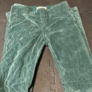 Free People Corduroy Flare Low Rise Jeans - green, size 27